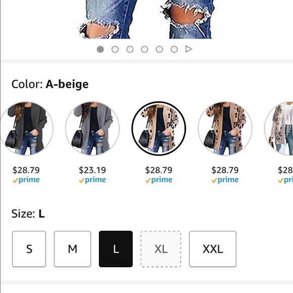 Zesica open front leopard print cardigan - Picture 3 of 3